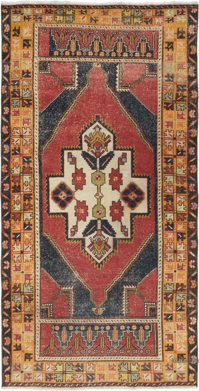 Vintage Turkish Hand-Knotted Rug - 4' 3" x 8' 2" (51" x 98")