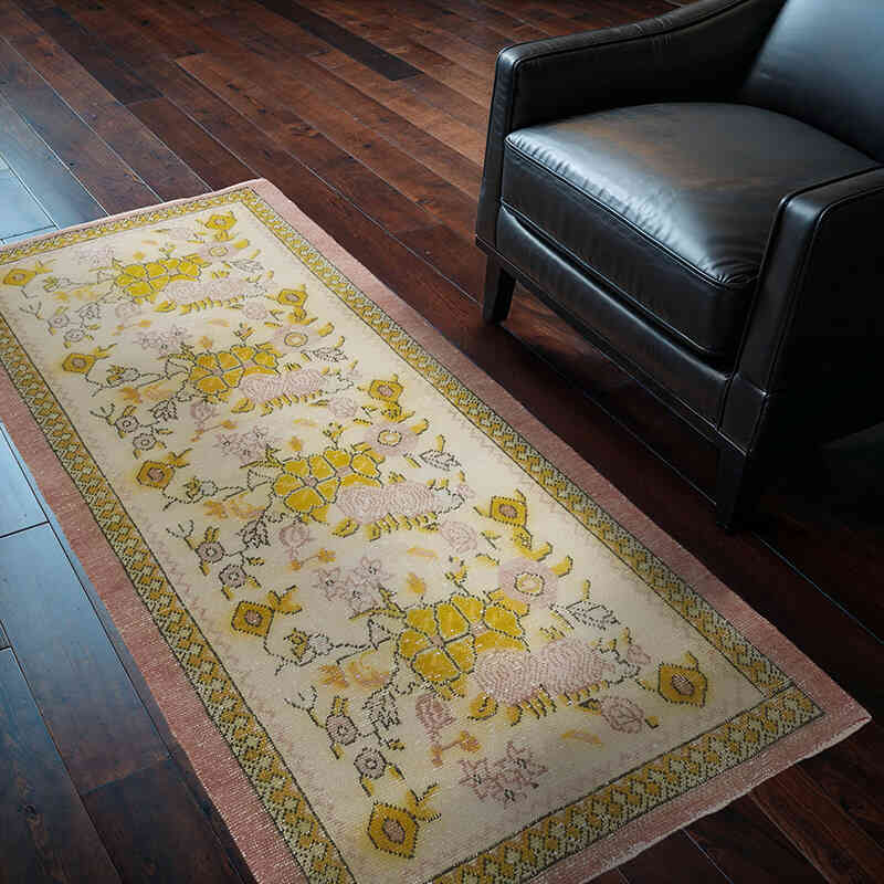 Alfombra Vintage Turca Anudada a Mano - 99 cm x 189 cm - K0080359