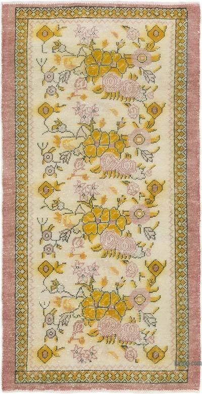El Dokuma Vintage Halı - 99 cm x 189 cm