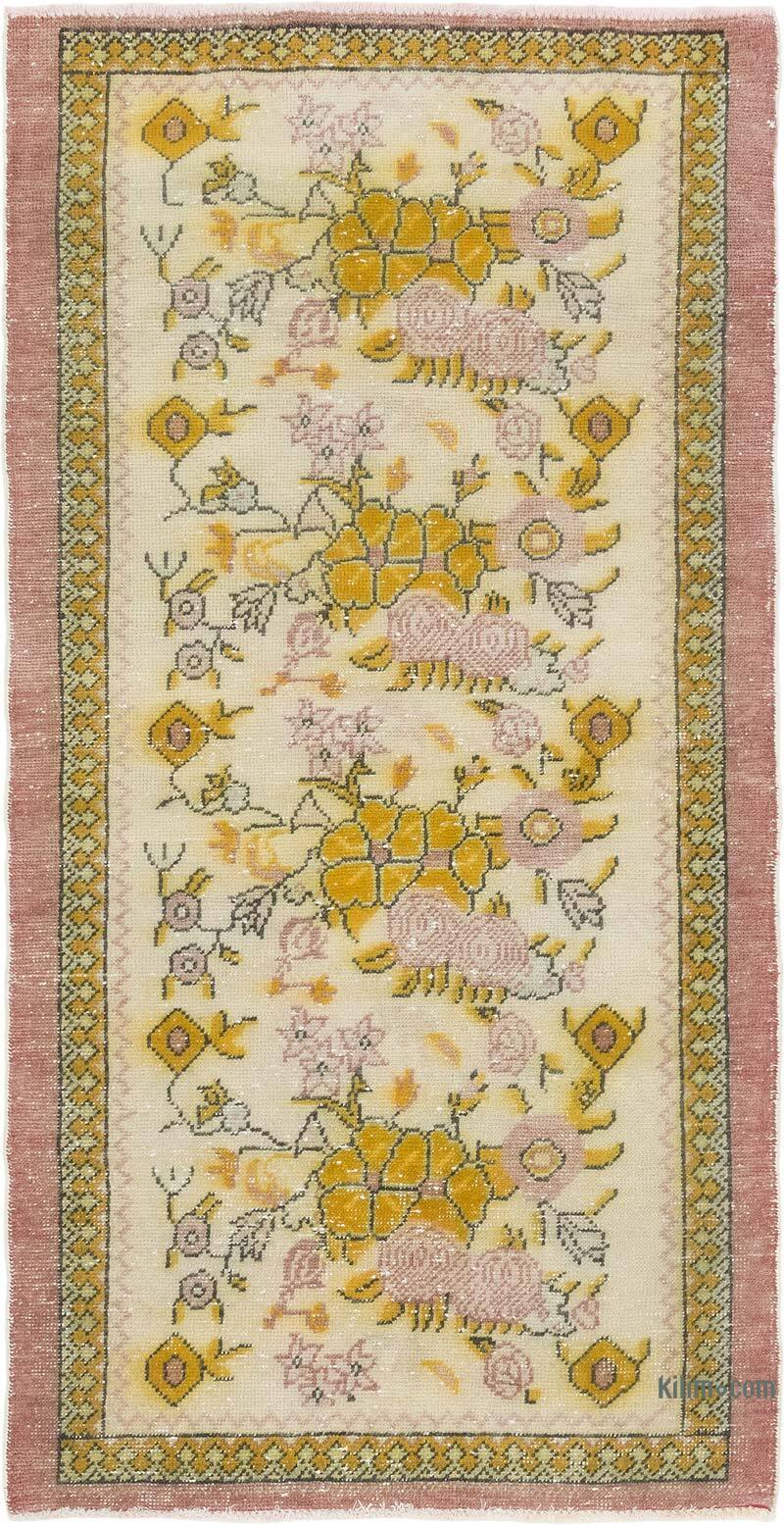 Alfombra Vintage Turca Anudada a Mano - 99 cm x 189 cm - K0080359