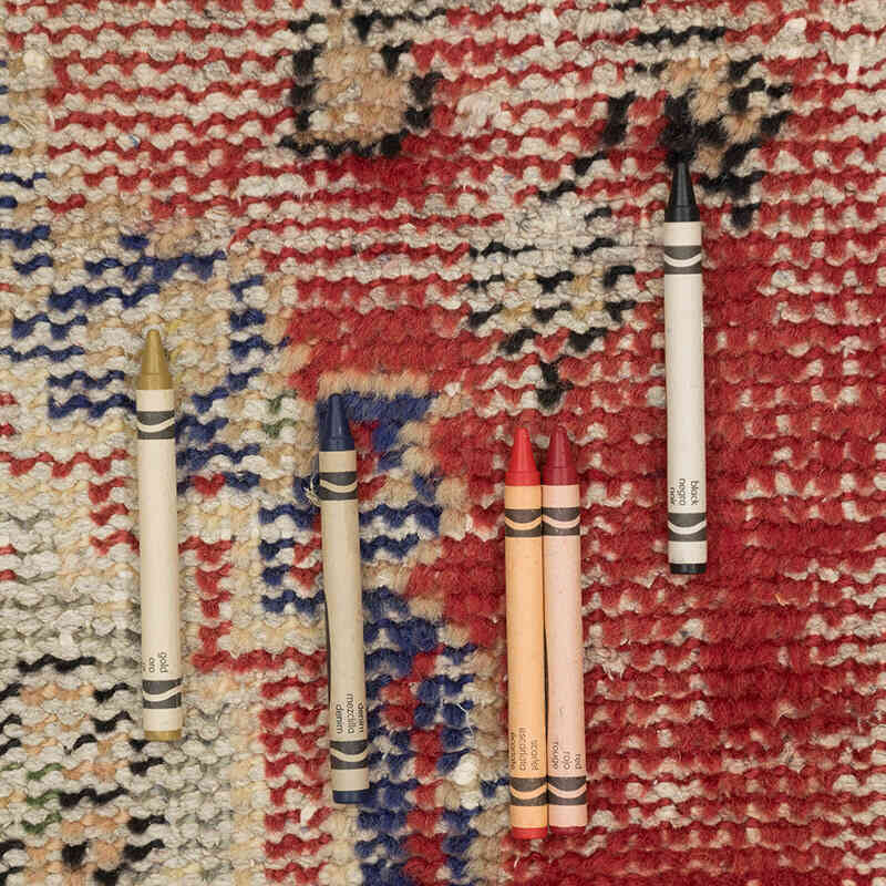 Alfombra Vintage Turca Anudada a Mano - 83 cm x 124 cm - K0080362