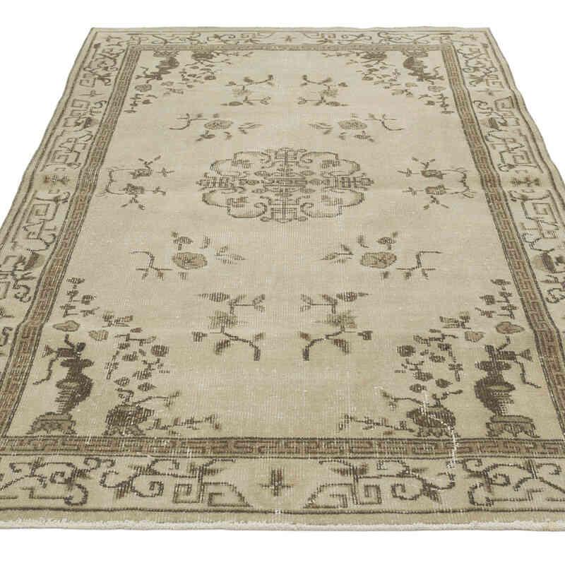 Alfombra Vintage Turca Anudada a Mano - 118 cm x 211 cm - K0080364