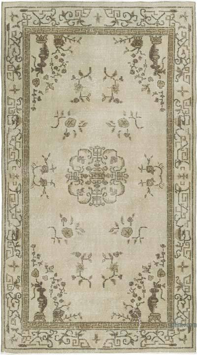 El Dokuma Vintage Halı - 118 cm x 211 cm