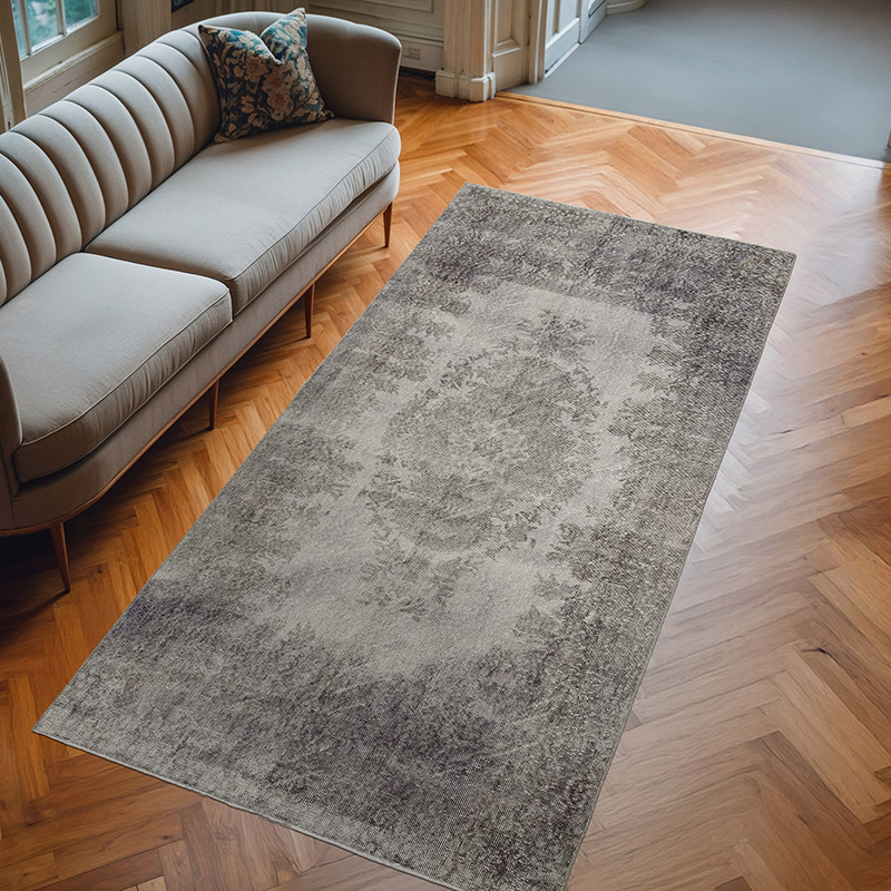 Boyalı El Dokuma Vintage Halı - 134 cm x 282 cm - K0080367