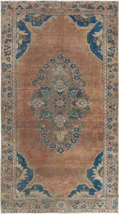 Alfombra Vintage Turca Anudada a Mano - 123 cm x 219 cm