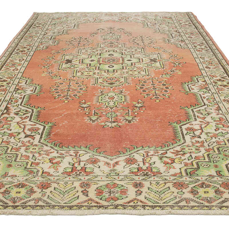 Alfombra Vintage Turca Anudada a Mano - 196 cm x 318 cm - K0080375