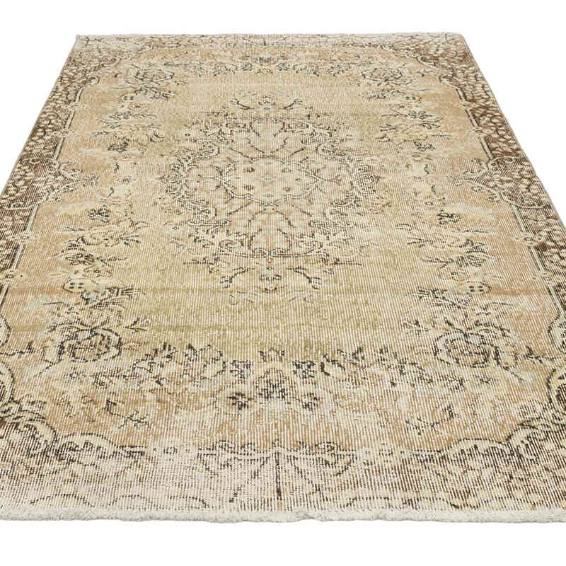 Alfombra Vintage Turca Anudada a Mano - 126 cm x 210 cm - K0080376