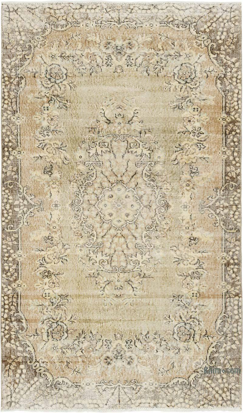Alfombra Vintage Turca Anudada a Mano - 126 cm x 210 cm - K0080376