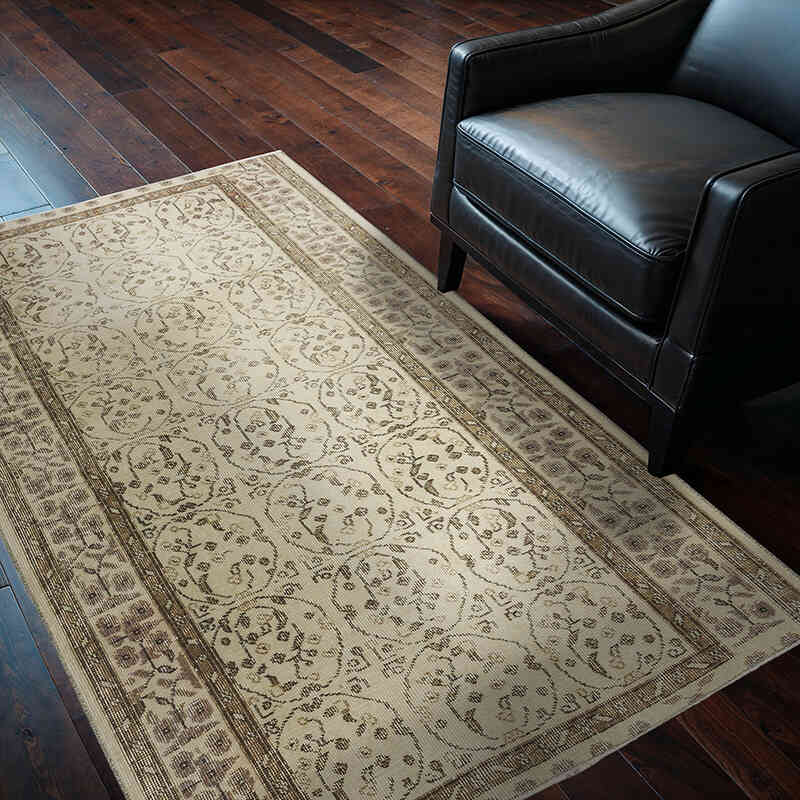 Vintage Turkish Hand-Knotted Rug - 3' 11" x 5' 10" (47" x 70") - K0080378