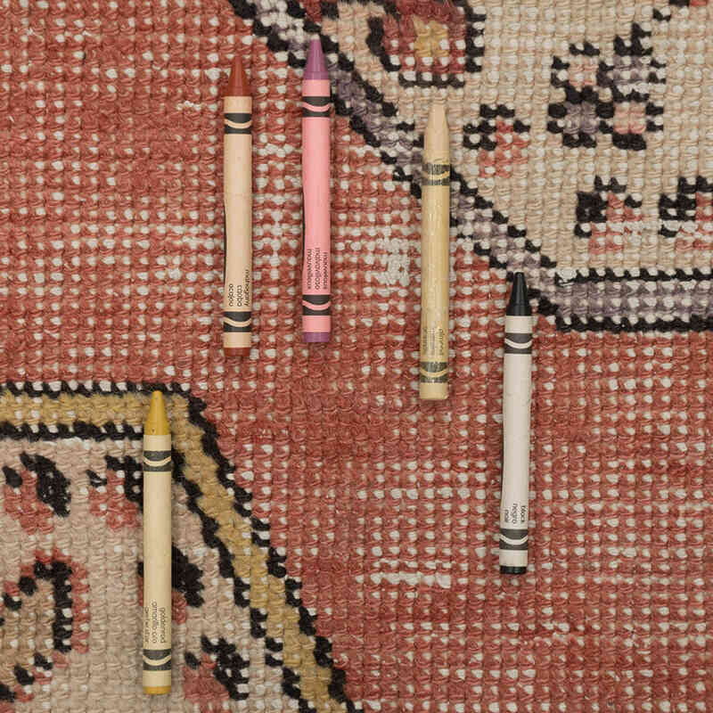 Alfombra Vintage Turca Anudada a Mano - 141 cm x 233 cm - K0080379