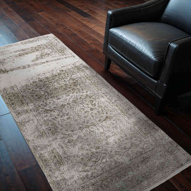 Over-dyed Vintage Hand-Knotted Turkish Rug - 3' 2" x 6' 4" (38" x 76") - K0080381
