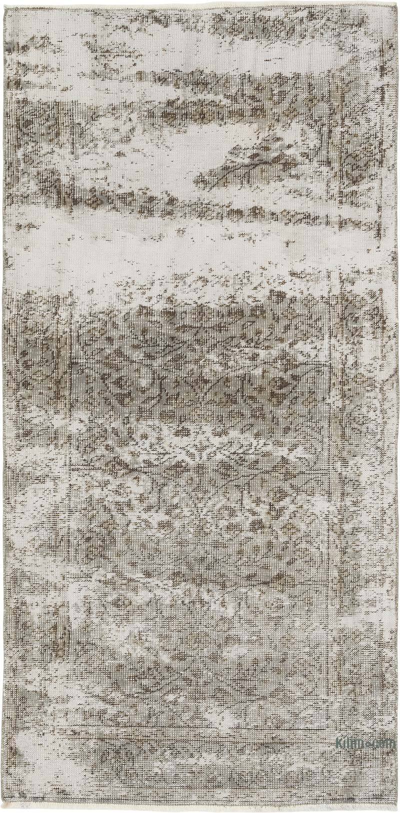 Over-dyed Vintage Hand-Knotted Turkish Rug - 3' 2" x 6' 4" (38" x 76") - K0080381