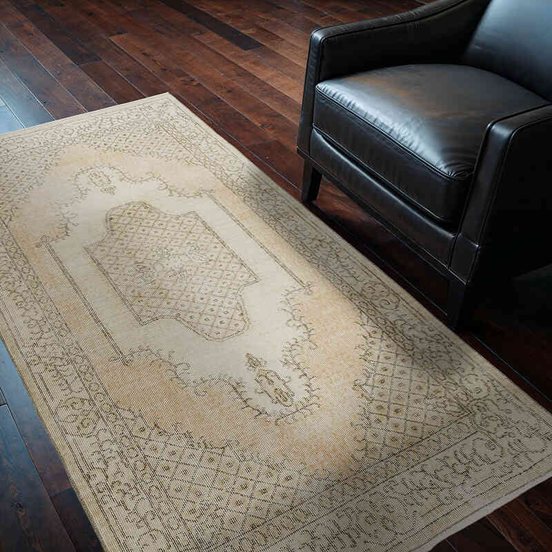 Vintage Turkish Hand-Knotted Rug - 3' 10" x 6' 7" (46" x 79") - K0080383