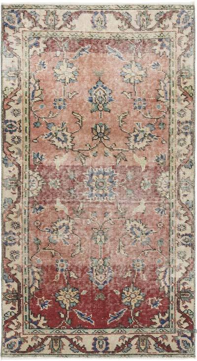 El Dokuma Vintage Halı - 74 cm x 135 cm