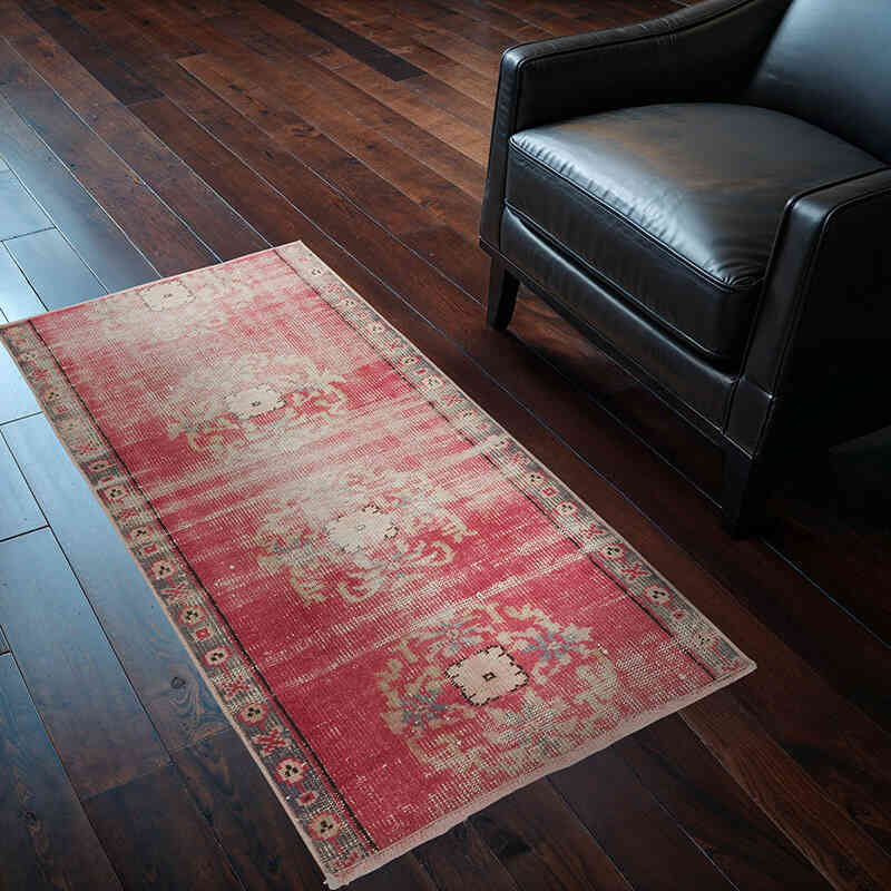 El Dokuma Vintage Halı - 73 cm x 137 cm - K0080395