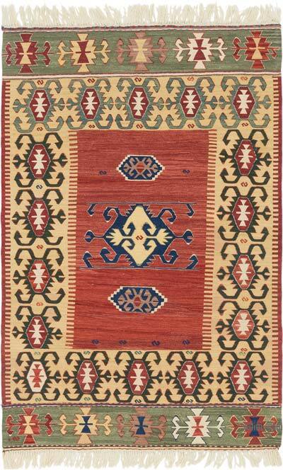Yeni Kök Boya El Dokuma Kilim - 113 cm x 171 cm
