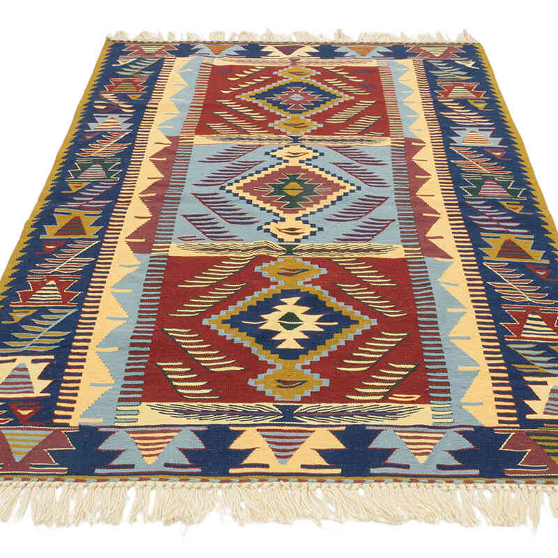Yeni Kök Boya El Dokuma Kilim - 115 cm x 171 cm - K0080398