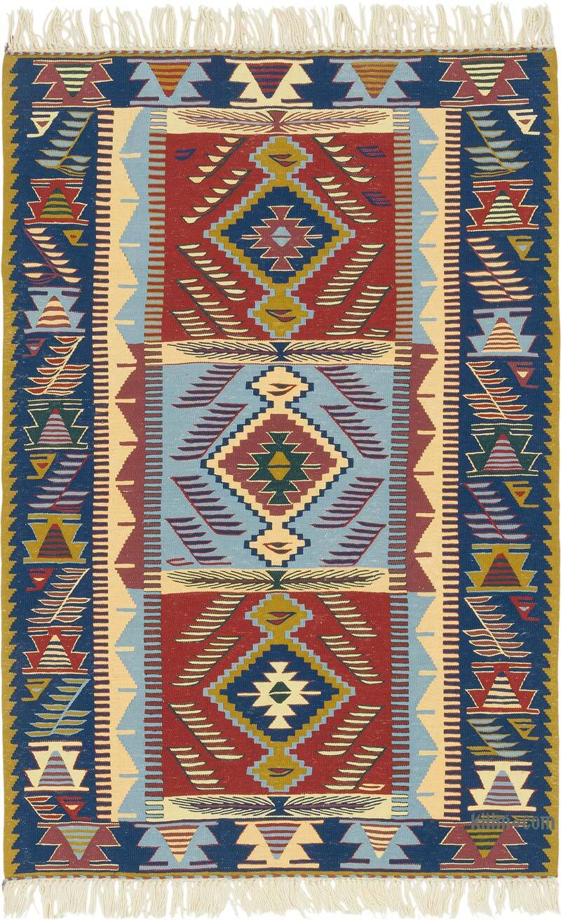 Yeni Kök Boya El Dokuma Kilim - 115 cm x 171 cm - K0080398