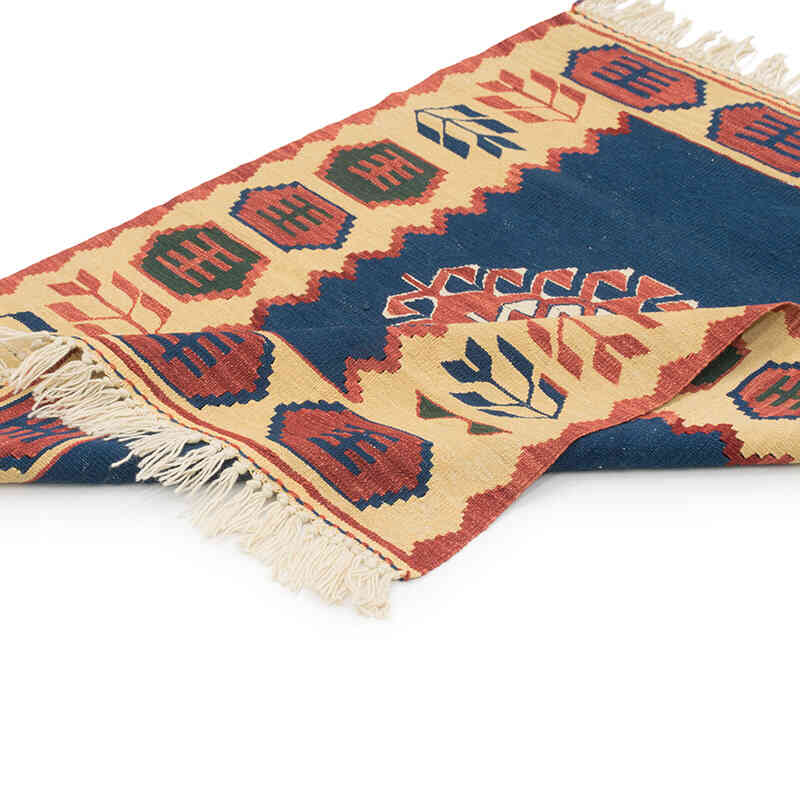 Yeni Kök Boya El Dokuma Kilim - 93 cm x 118 cm - K0080400