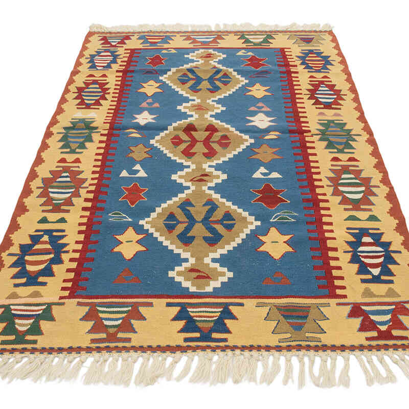 Yeni Kök Boya El Dokuma Kilim - 108 cm x 160 cm - K0080405