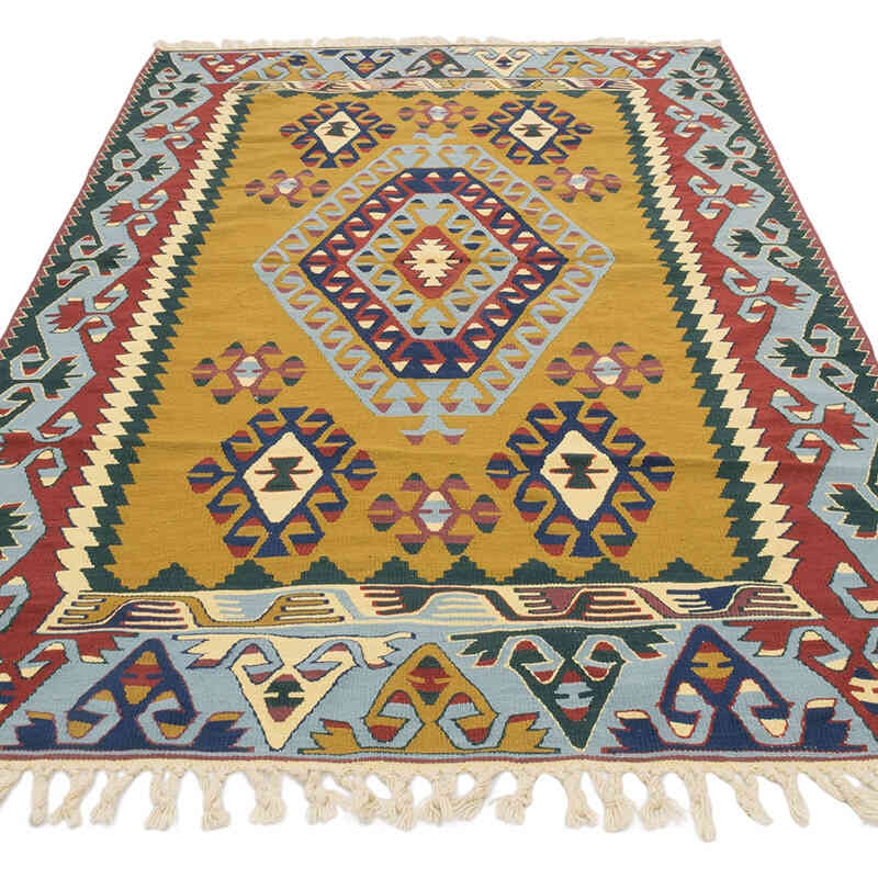 Nueva Alfombra Turca Kilim - 140 cm x 223 cm - K0080406