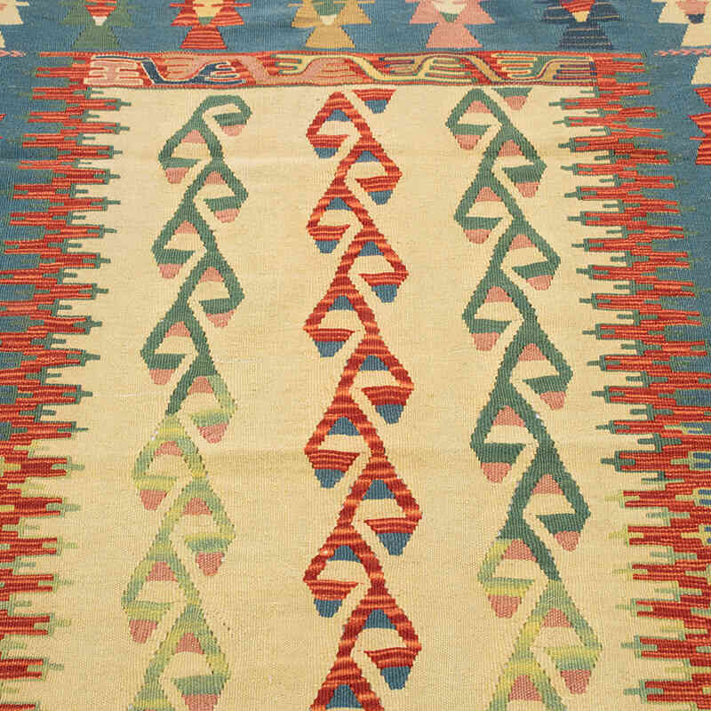 New Handwoven Turkish Kilim Rug - 3' 8" x 5' 5" (44" x 65") - K0080411