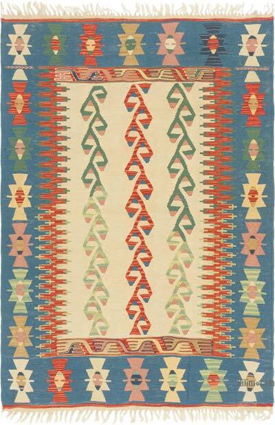 Yeni Kök Boya El Dokuma Kilim - 113 cm x 164 cm