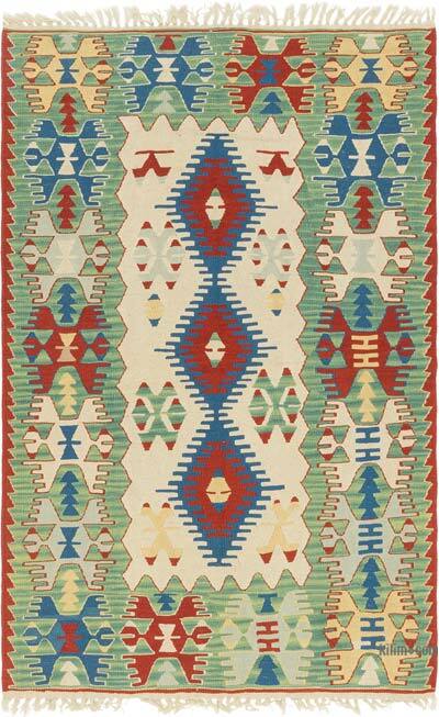 New Handwoven Turkish Kilim Rug - 3' 10" x 5' 11" (46" x 71")