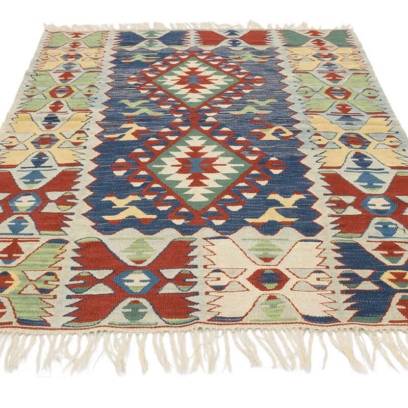 New Handwoven Turkish Kilim Rug - 4'  x 5' 7" (48" x 67") - K0080415