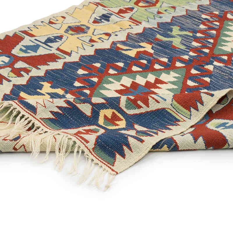 New Handwoven Turkish Kilim Rug - 4'  x 5' 7" (48" x 67") - K0080415