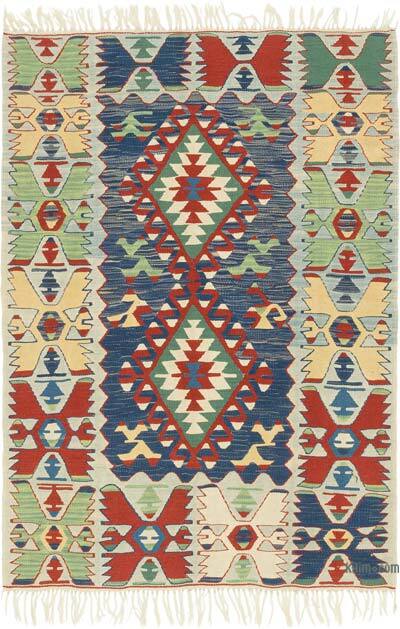 Yeni Kök Boya El Dokuma Kilim - 122 cm x 171 cm