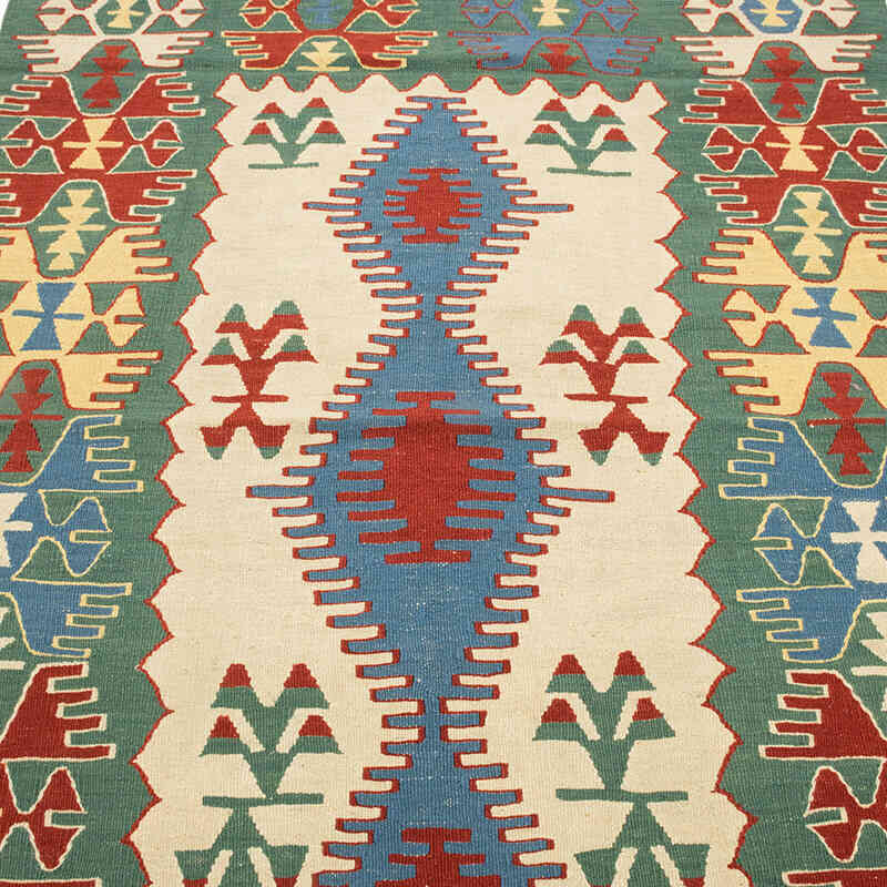 New Handwoven Turkish Kilim Rug - 4'  x 6'  (48" x 72") - K0080417