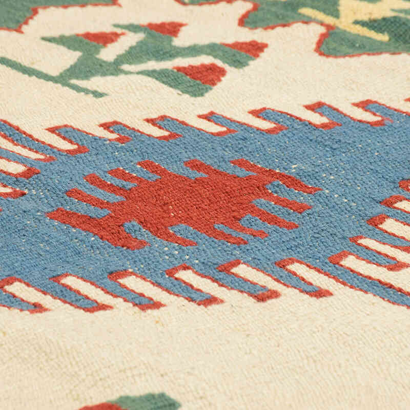 New Handwoven Turkish Kilim Rug - 4'  x 6'  (48" x 72") - K0080417