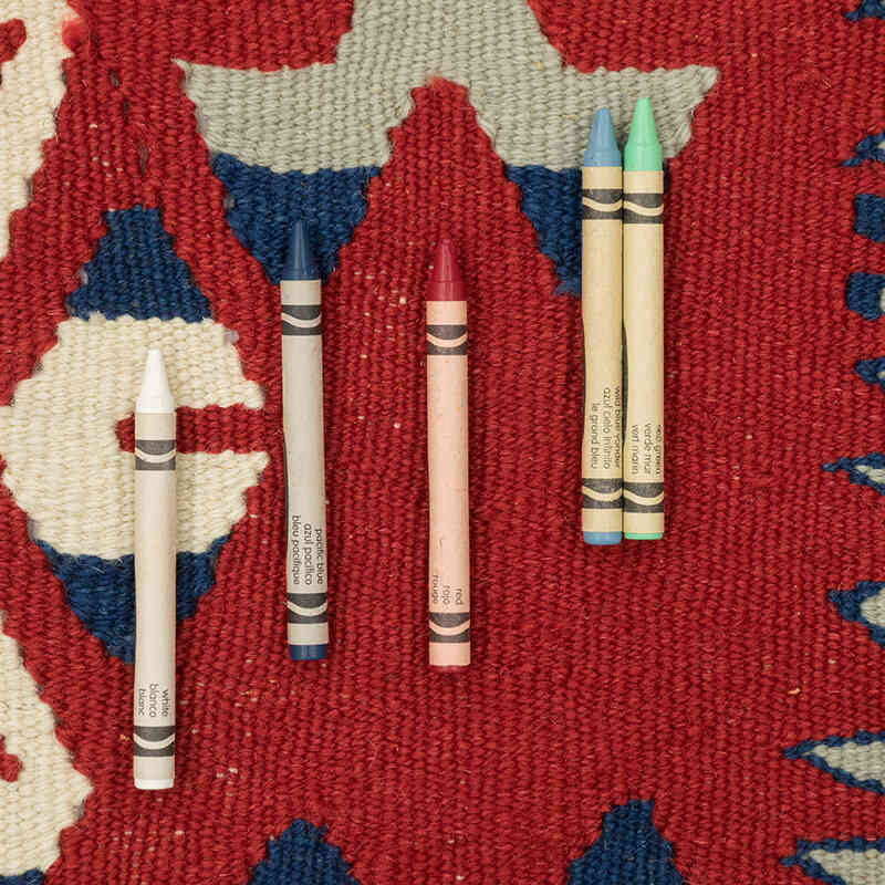 New Handwoven Turkish Kilim Rug - 3' 8" x 5' 5" (44" x 65") - K0080418