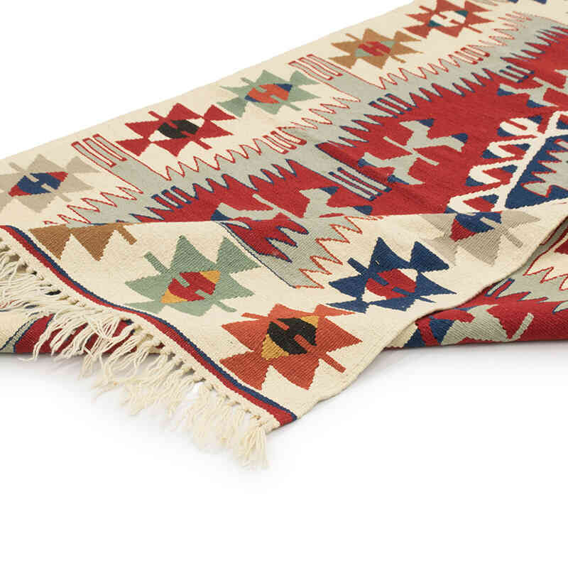 New Handwoven Turkish Kilim Rug - 3' 8" x 5' 5" (44" x 65") - K0080418