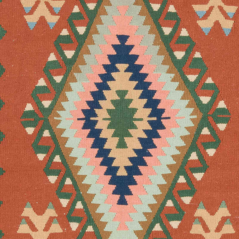 New Handwoven Turkish Kilim Rug - 4' 7" x 7' 5" (55" x 89") - K0080419