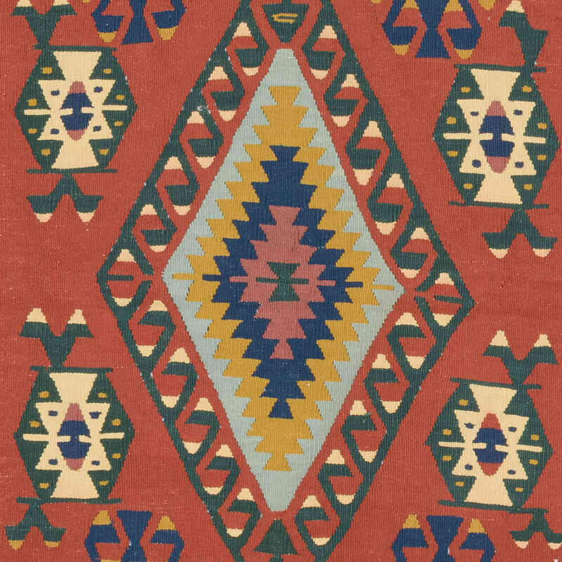 New Handwoven Turkish Kilim Rug - 4' 2" x 7'  (50" x 84") - K0080422
