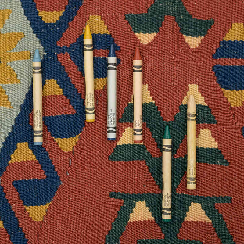 New Handwoven Turkish Kilim Rug - 4' 2" x 7'  (50" x 84") - K0080422