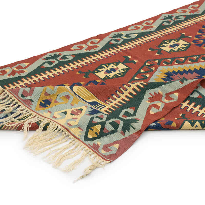 New Handwoven Turkish Kilim Rug - 4' 2" x 7'  (50" x 84") - K0080422