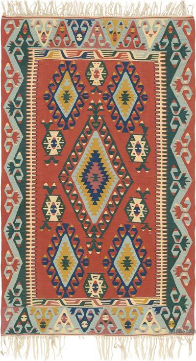 New Handwoven Turkish Kilim Rug - 4' 2" x 7'  (50" x 84")
