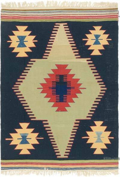 Yeni Kök Boya El Dokuma Kilim - 120 cm x 164 cm