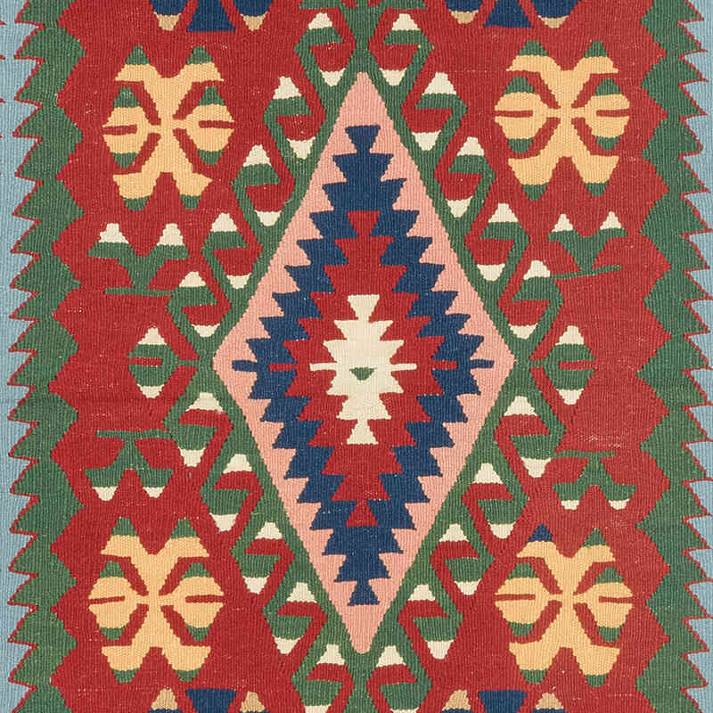 New Handwoven Turkish Kilim Rug - 4' 3" x 7' 5" (51" x 89") - K0080426