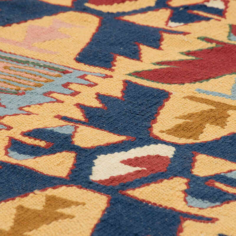 New Handwoven Turkish Kilim Rug - 4' 3" x 7' 5" (51" x 89") - K0080426