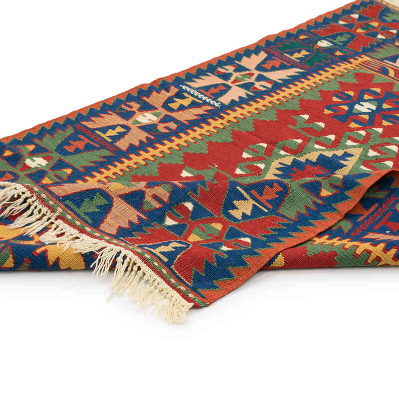 New Handwoven Turkish Kilim Rug - 3' 11" x 5' 7" (47" x 67") - K0080428