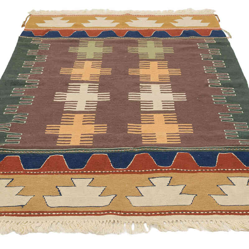 New Handwoven Turkish Kilim Rug - 4'  x 5' 11" (48" x 71") - K0080432