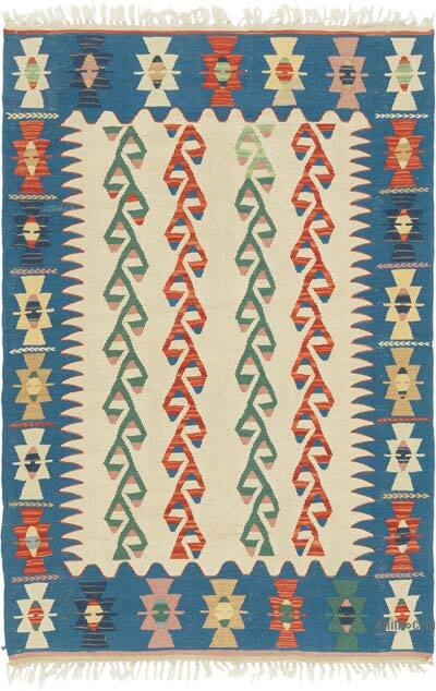 Yeni Kök Boya El Dokuma Kilim - 113 cm x 168 cm