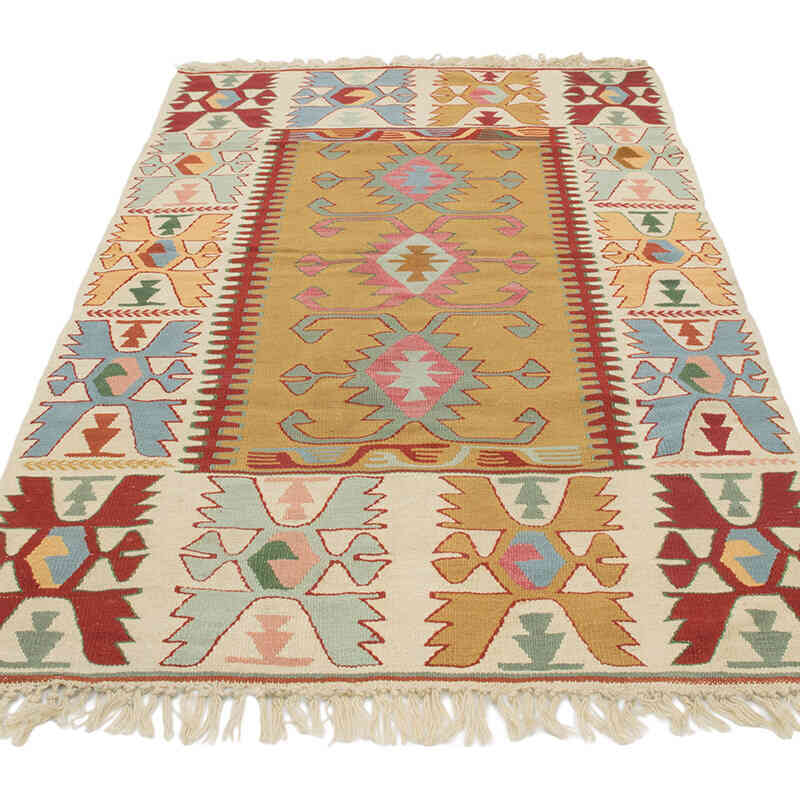 Yeni Kök Boya El Dokuma Kilim - 113 cm x 180 cm - K0080434