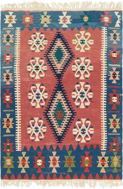 New Handwoven Turkish Kilim Rug - 3' 11" x 5' 7" (47" x 67")