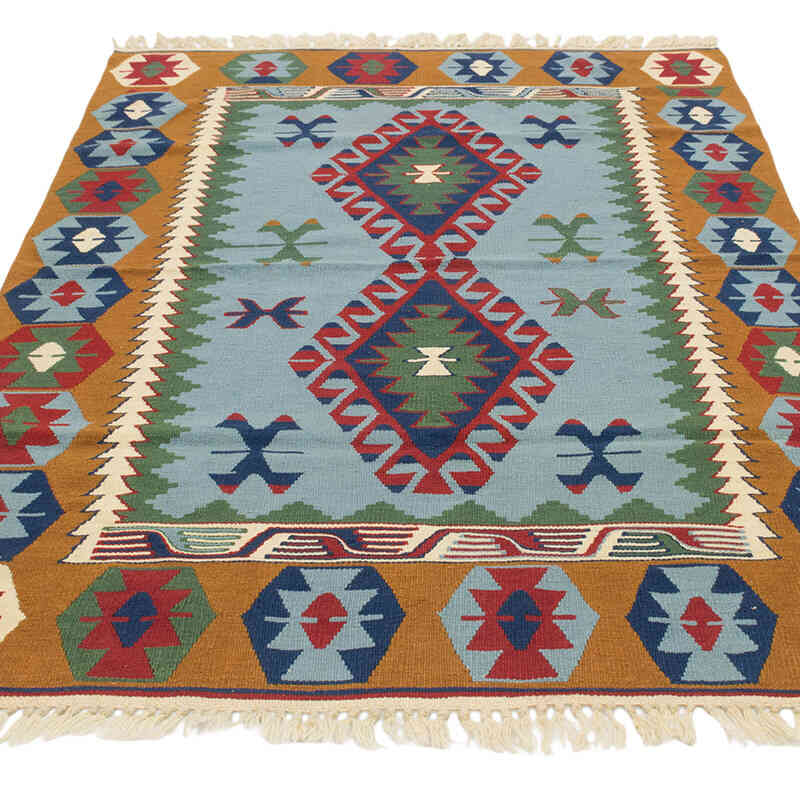 Yeni Kök Boya El Dokuma Kilim - 126 cm x 180 cm - K0080437