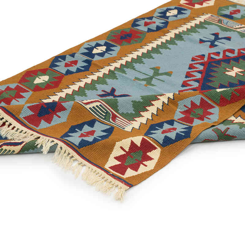 Yeni Kök Boya El Dokuma Kilim - 126 cm x 180 cm - K0080437